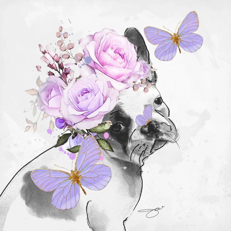 Frenchie In Bloom by Studio One wall art