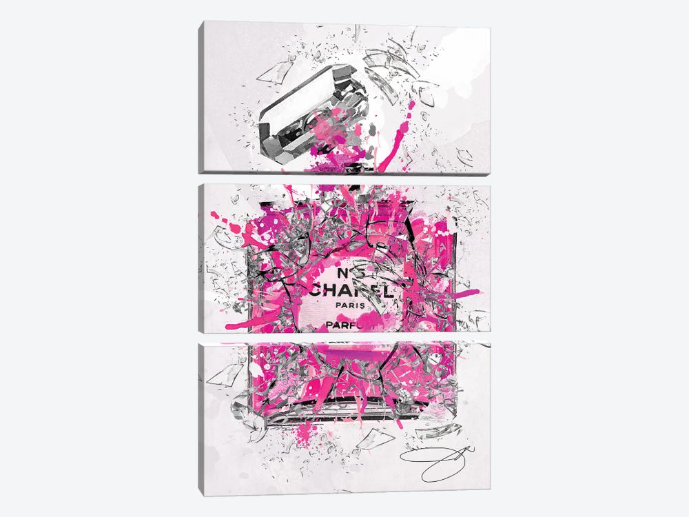 Enough Already Pink by Studio One 3-piece Canvas Print
