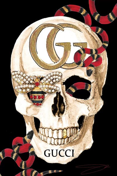 Gucci Skull II Canvas Art Print by 