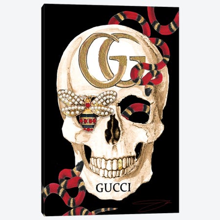 Gucci Skull II Canvas Print #SOJ19} by Studio One Canvas Art
