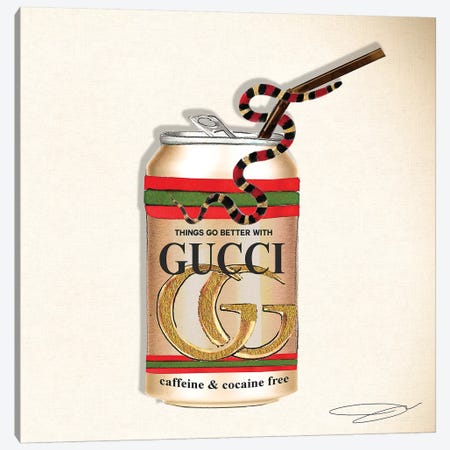 Things Go Better With Gucci Canvas Print #SOJ28} by Studio One Art Print