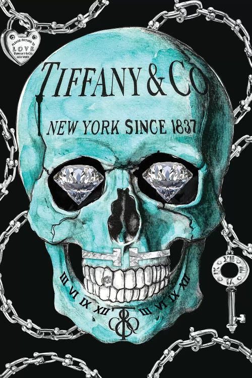 Tiffany Skull by Studio One wall art