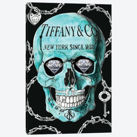 Tiffany Skull Canvas Print #SOJ29} by Studio One Canvas Art Print