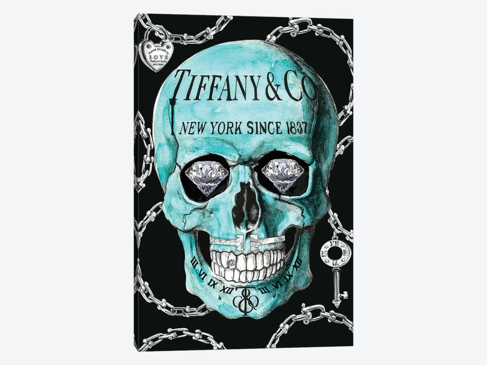 Tiffany Skull 1-piece Canvas Wall Art