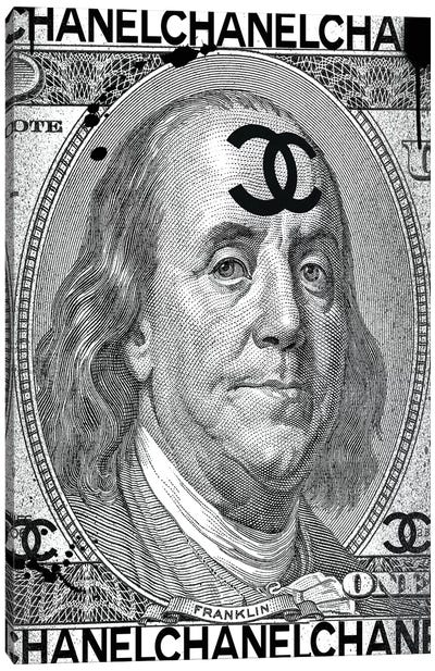 C Note II Canvas Art Print - Benjamin Franklin