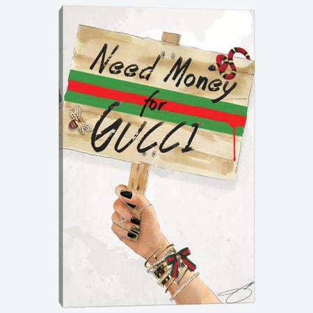 Need Gucci Canvas Print #SOJ34} by Studio One Canvas Print