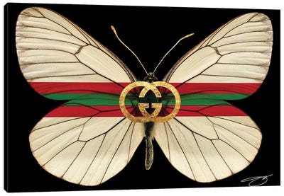 Fly As Gucci Canvas Art Print - Gold