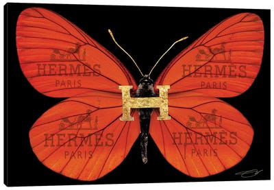 Fly As Hermes Canvas Art Print - Monarch Butterflies