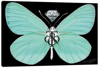 Fly As Tiffany Canvas Art Print - Insect & Bug Art