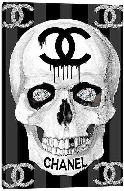 Chanel Skull Canvas Art Print - Fashion Art