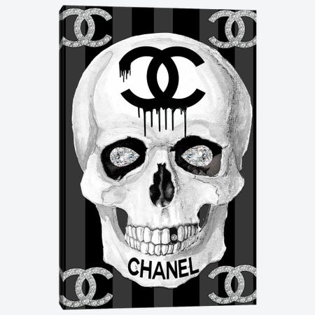 Chanel Skull Canvas Print #SOJ5} by Studio One Canvas Artwork