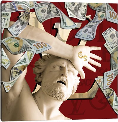 More Money Canvas Art Print - Sculpture & Statue Art