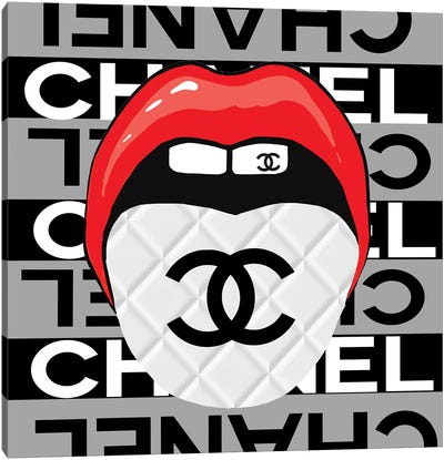 Speak To Me With Chanel Canvas Art Print - Lips Art