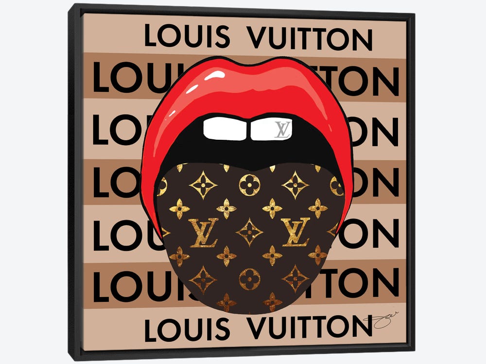 Framed Canvas Art - Speak to Me with Louie by Studio One ( Fashion > Fashion Brands > Louis Vuitton art) - 18x18 in
