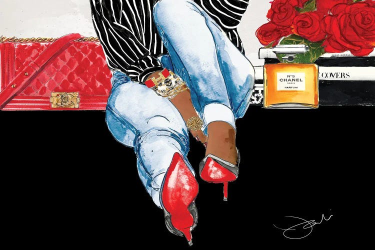 Louis Bag Brown - Canvas Print Wall Art by Martina Pavlova ( Fashion > Fashion Brands > Louis Vuitton art) - 8x12 in