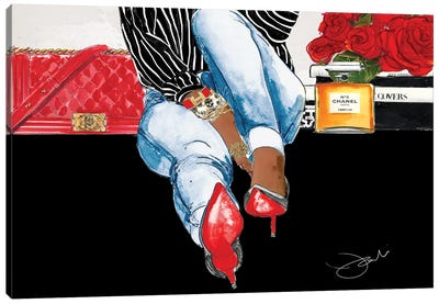 Show Me Your Shoes Canvas Art Print - Women's Top & Blouse Art