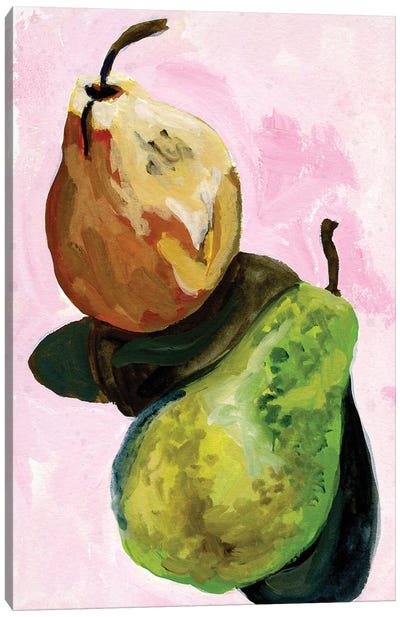 Pair Of Pears Canvas Art Print - Pear Art