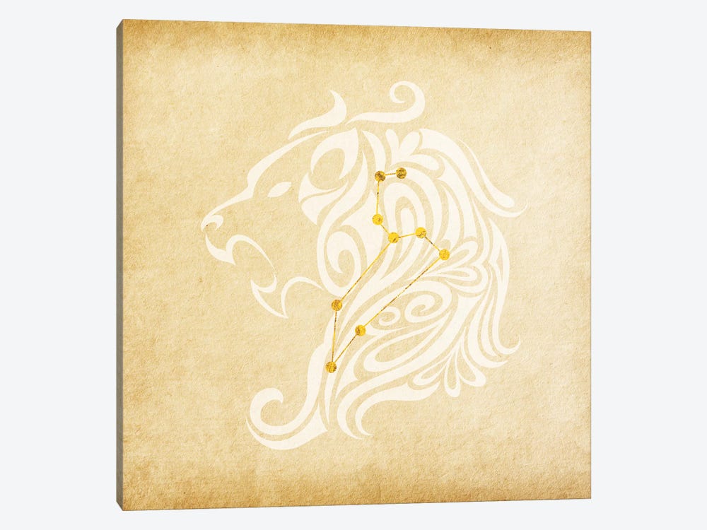 Influential Lion with Constellation by 5by5collective 1-piece Canvas Print