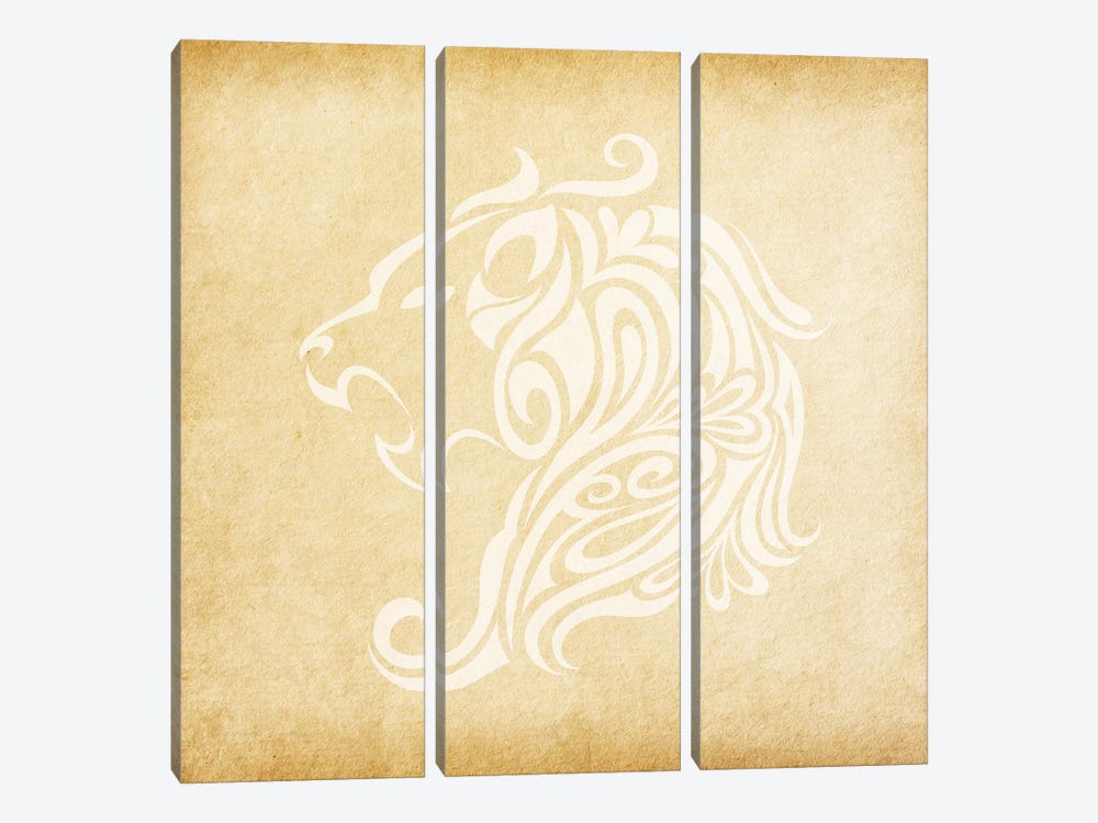 Influential Lion by 5by5collective 3-piece Canvas Art