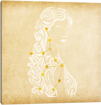 Meticulous Maiden with Constellation Canvas Art Print - Scorpion Art