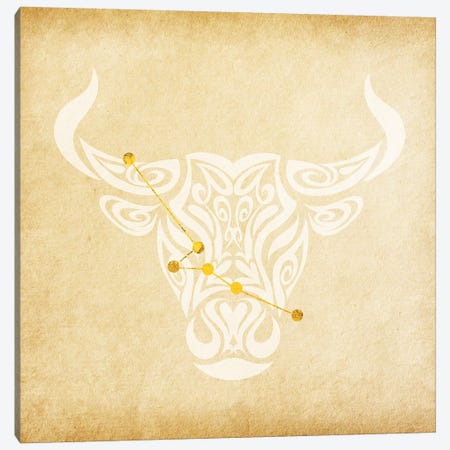 Reliable Bull with Constellation Canvas Print #SOL17} by 5by5collective Art Print