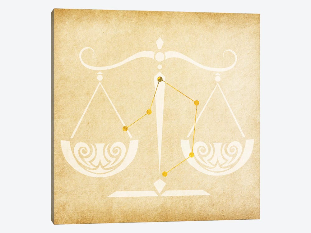 Balanced Scale with Constellation by 5by5collective 1-piece Canvas Art