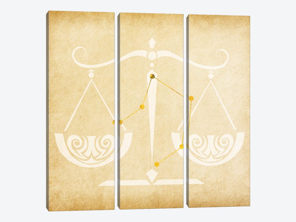 Balanced Scale with Constellation by 5by5collective 3-piece Canvas Artwork