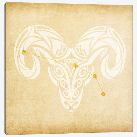 Courageous Ram with Constellation Canvas Print #SOL5} by 5by5collective Canvas Artwork