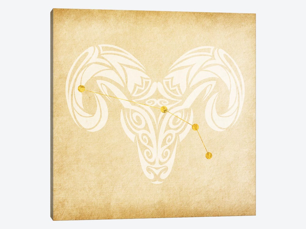 Courageous Ram with Constellation by 5by5collective 1-piece Canvas Artwork
