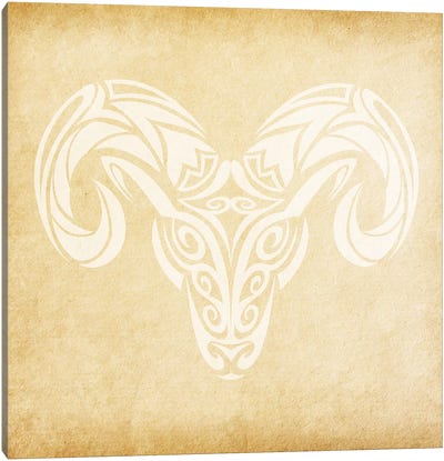 Courageous Ram Canvas Art Print - Sheep Art