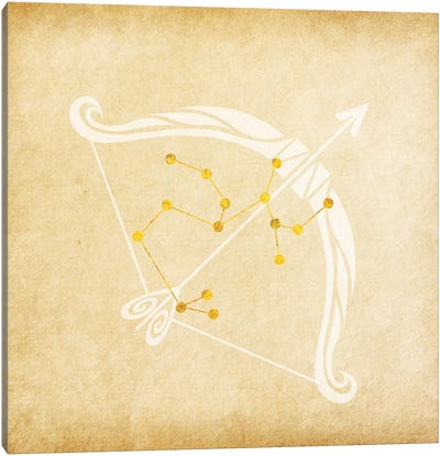 Independent Archer with Constellation Canvas Art Print - Symbols Of Luminosity