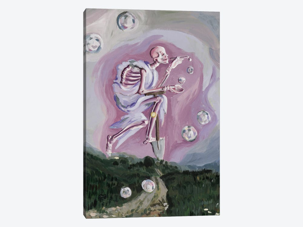 Death Blowing Bubbles by Meta Solar 1-piece Canvas Art Print