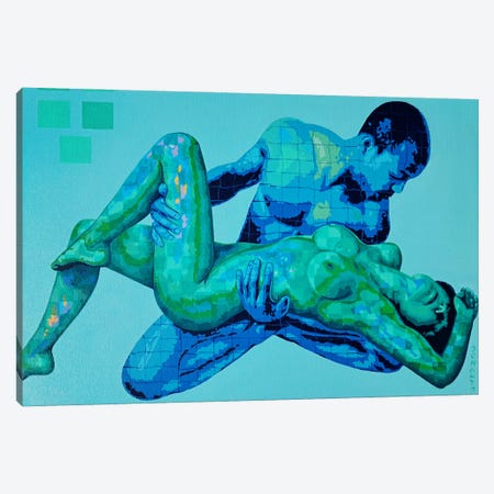 Couple In Love XV Canvas Print #SON13} by Sonaly Gandhi Canvas Artwork