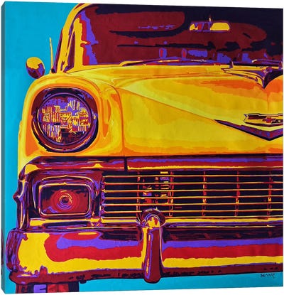 Classic Car - Chevy Belair 1956 Canvas Art Print - Sonaly Gandhi