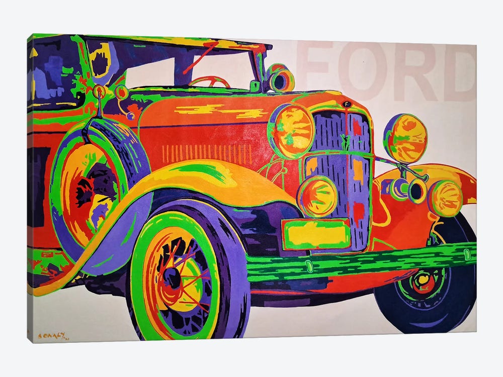 Classic Cars - Ford by Sonaly Gandhi 1-piece Canvas Artwork