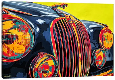 Classic Car - Jaguar Canvas Art Print - Sonaly Gandhi