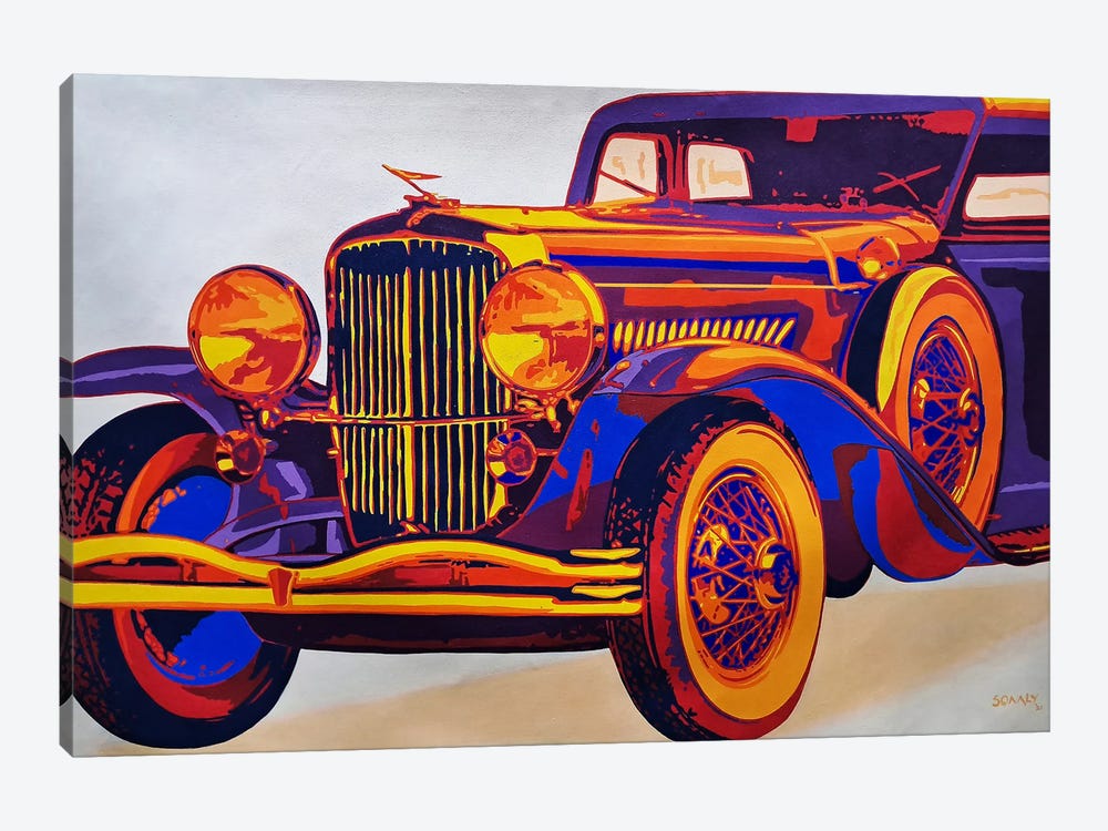 Classic Cars - Duesenberg by Sonaly Gandhi 1-piece Canvas Wall Art