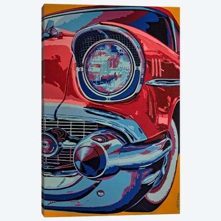 Classic Car - Chevy Belair 1957 Canvas Print #SON31} by Sonaly Gandhi Canvas Art