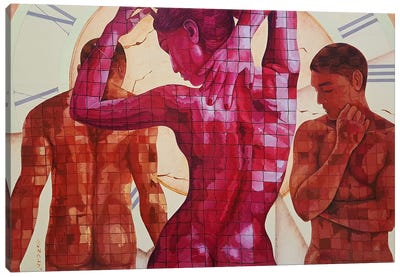 Changing Times Canvas Art Print - Kaleidoscopic Figures