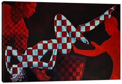 Couple In Love IV Canvas Art Print - Kaleidoscopic Figures
