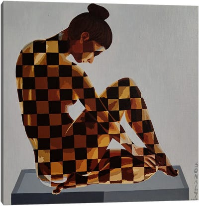 Beautiful Young Woman IX Canvas Art Print - Kaleidoscopic Figures