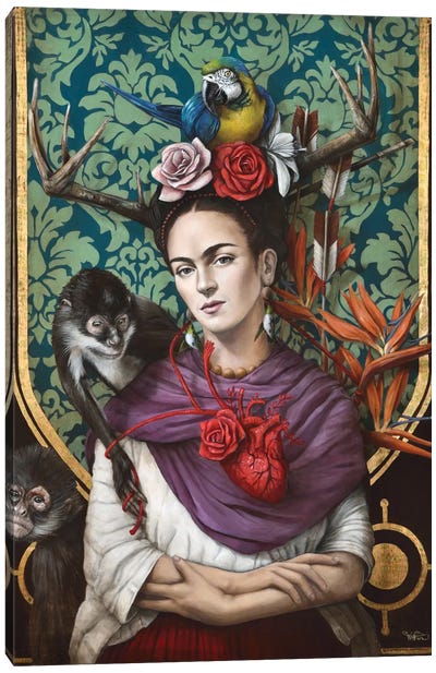 Hommage a Frida (A Tribute To Frida) I Canvas Art Print - Inspirational & Motivational Art