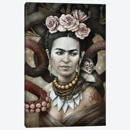 Hommage a Frida (A Tribute To Frida) II Canvas Print #SOP28} by Sophie Wilkins Canvas Print