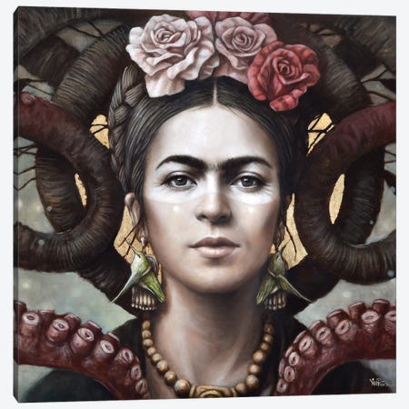 Hommage a Frida (A Tribute To Frida) III Canvas Print #SOP29} by Sophie Wilkins Canvas Art Print