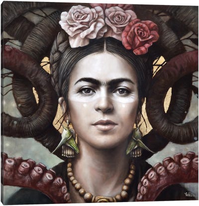 Hommage a Frida (A Tribute To Frida) III Canvas Art Print - Sophie Wilkins