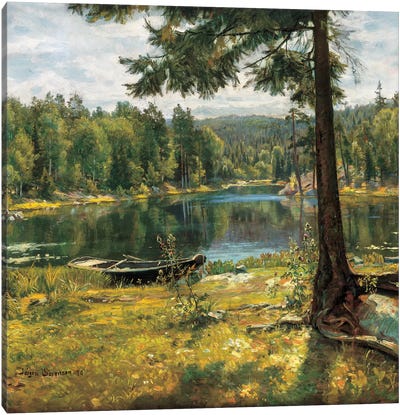 Summer On The Lake Canvas Art Print