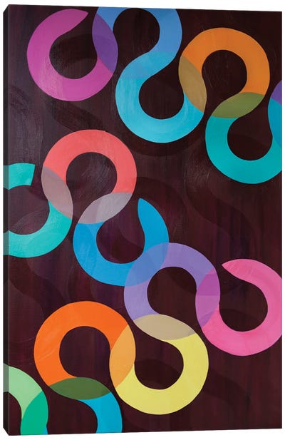 Colored Circles, Abstraction Canvas Art Print - Svetlana Saratova