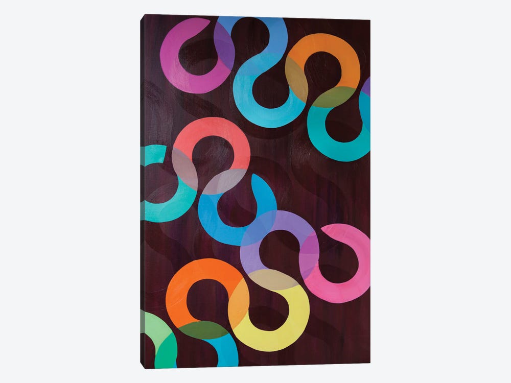 Colored Circles, Abstraction by Svetlana Saratova 1-piece Canvas Wall Art