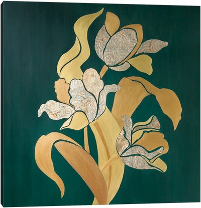 Golden Tulips Canvas Art Print - Svetlana Saratova