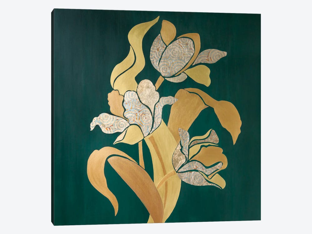 Golden Tulips by Svetlana Saratova 1-piece Canvas Art Print